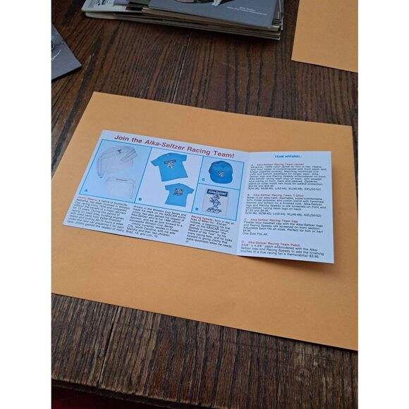 Vintage Jimmy Means 52 Alka-Seltzer Racing Team Fold-Out Driver Card NASCAR 1989 - Picture 2 of 2